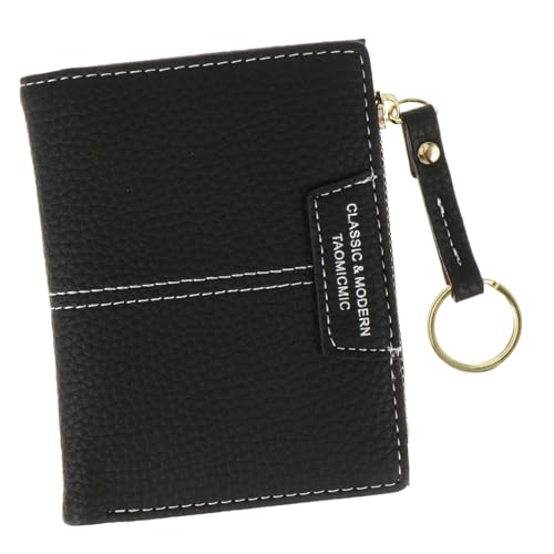 LALADEFIEE 1stück Multifunktionale Damen Schlüsselanhänger Geldbörse Handtasche Mit Kartenfächern Und Münzfach Kompakt Und Tragbar Für Schlüssel Geld Und Karten Schwarz von LALADEFIEE