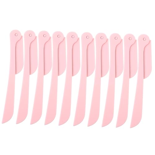 LALADEFIEE 10 Stück Teiliges Augenbrauen Trimmer Faltbar Ergonomisch Geformt Hautschonend Präzises Formen für Damen Vielseitig Einsetzbar für Augenbrauen Kinn und Gesichtshaarentfernung von LALADEFIEE