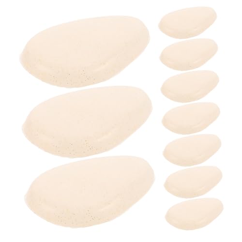 LALADEFIEE 10 Stück Transparente Silikonpulver -Puff Concealer Puff Schönheitsschwamm für Frauen Gesichtspulverpuff -Make -up -Pad für Make-up-Grundierung Kieselgel von LALADEFIEE