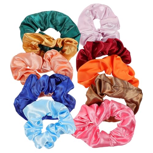 LALADEFIEE 10stücke Einfarbige Haargummis Aus Elastische Haarbänder Für Damen Und Mädchen Ponytail Haaraccessoires Für Jeden Anlass von LALADEFIEE