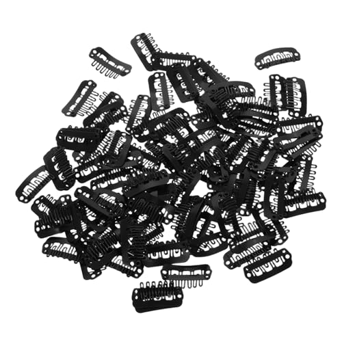 LALADEFIEE 100stücke Perücken-schnappclips Haarverlängerungs-schnappclips Kleiner Perückenkamm Zubehör Für Frauen Diy-haarverlängerungen U-clip-haarverlängerung Für von LALADEFIEE