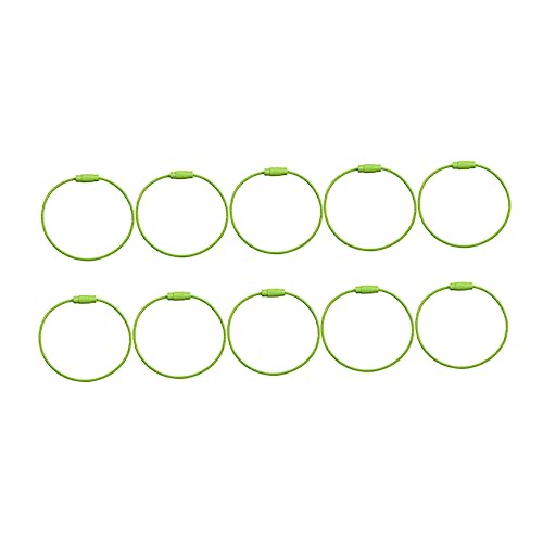 LALADEFIEE 10stücke Kreative Schlüsselanhänger Metall Retro Und Einfach Langlebig Fluoreszierend Grün Für Schlüsselbund Und -projekte von LALADEFIEE