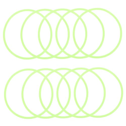 LALADEFIEE 10Stücke Leuchtende Silikon Armbänder Nachtleuchtende Armreifen für Partys Elastische Handgelenk Armbänder in Nachtgrün und Angenehm von LALADEFIEE