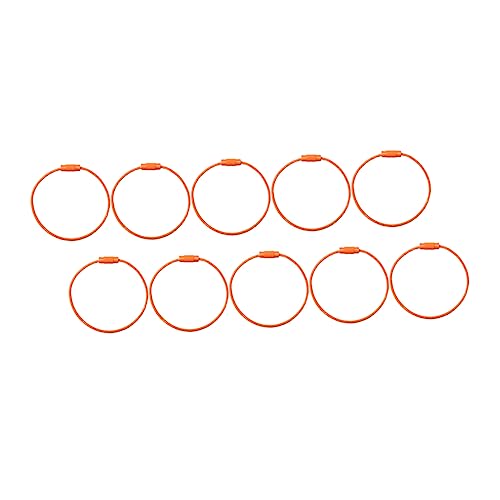 LALADEFIEE 10stücke Retro Schlüsselanhänger Metall Langlebige Und Kreative Schlüsselring Mit Eisenmaterial Orange Installieren Für Schlüsselorganisation von LALADEFIEE