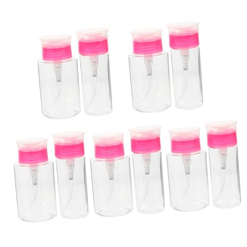 LALADEFIEE 10stücke Pumpflasche Zum Herunterdrücken Nachfüllbar Für Nagellackentferner Und Make-up-entferner Kleine Und Tragbare Pumpspenderflasche Einfache Verwendung Abfall von LALADEFIEE