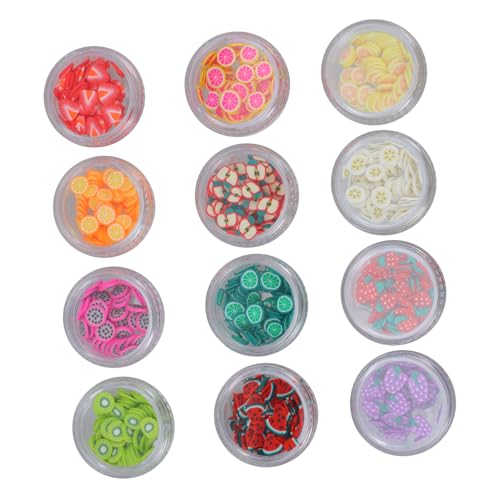LALADEFIEE Farben Polymer Nagelkunst Aufkleber Diy Maniküre Zubehör Mit Bunten Fruchtstückchen Für Kreative Nageldesigns Für Nail Art von LALADEFIEE