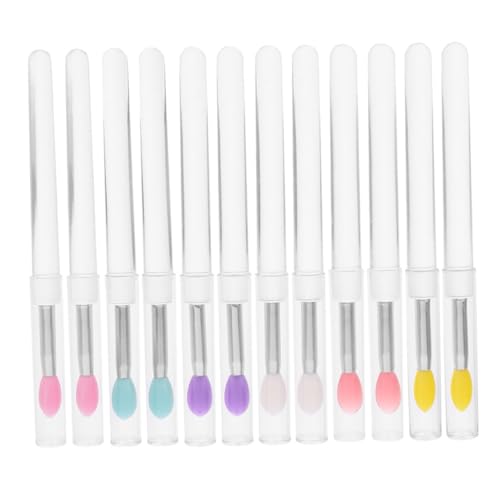 LALADEFIEE 12 Stücke Lippenstift Applikatoren Mit Abdeckung Tragbare Makeup Pinsel Für Lippenpflege Lip Gloss Und Lip Balm Für Makeup von LALADEFIEE