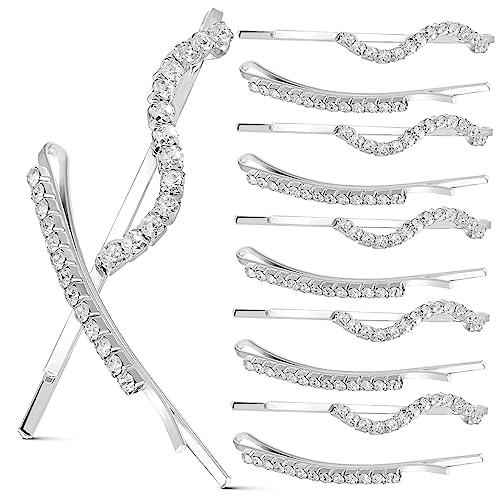 LALADEFIEE 12stücke Strass Haarnadeln Metall-haarclips Mit Glitzersteinen Haarspangen Für Und Mädchen Für Hochzeiten Und Besondere Anlässe von LALADEFIEE