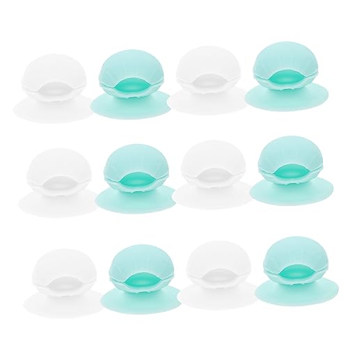 LALADEFIEE 12Stücke Make Up Pinselabdeckungen Teilig Silikon Lippenbürsten Schutz Wiederverwendbar und Transparent für Kosmetik Organizer und Make Up von LALADEFIEE