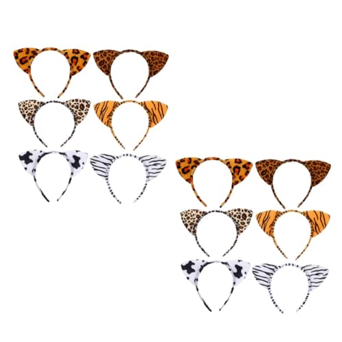 LALADEFIEE 12stücke Tier Ohr Haarbänder Karneval Kopfschmuck Requisiten Kostüm Haar Hoops Für Festival Party Bühnenauftritt von LALADEFIEE