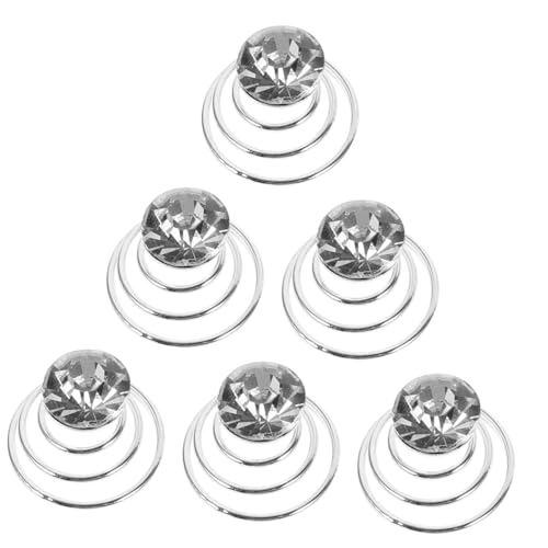 LALADEFIEE 12stücke Spiral-haarspangen Mit Strass Für Frauen Flexible Mini-haarnadeln Zum Drehen Für Lange Haare Hochzeit Braut Prom Und Party Decor von LALADEFIEE