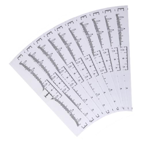 LALADEFIEE 130stücke Einweg Selbstklebendes Augenbrauenlineal Augenbrauenschablone Einweg Brauenlineal Mapping Messung Aufkleber von LALADEFIEE