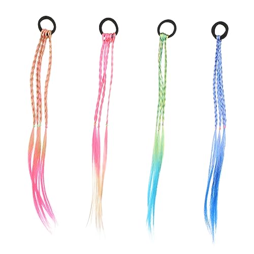 LALADEFIEE 16stücke Teiliges Bunter Junge Mädchen-haarzöpfe Für Partys Und Fotos Geflochtene Perücken Für Mädchen Geeignet Für Festivals Farbe Blau Grün von LALADEFIEE