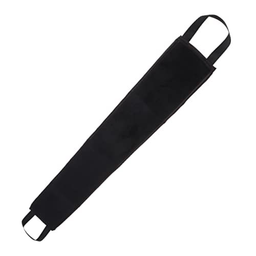 LALADEFIEE Massage Rückenstraps Für Selbstbräuner Lange Duschhandtuch Rub Tuch Für Die Dusche Körperpflege Schwarzes Badetuch Mit Aufhängeschlaufe Ideal Für Das Auftragen Von von LALADEFIEE