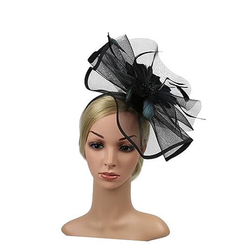 LALADEFIEE 1stück Kreatives Großes Blumen-haarband Cocktail-hut Für Damen Elegantes Headdress Für Partys Festivals Und Hochzeiten Schwarz von LALADEFIEE