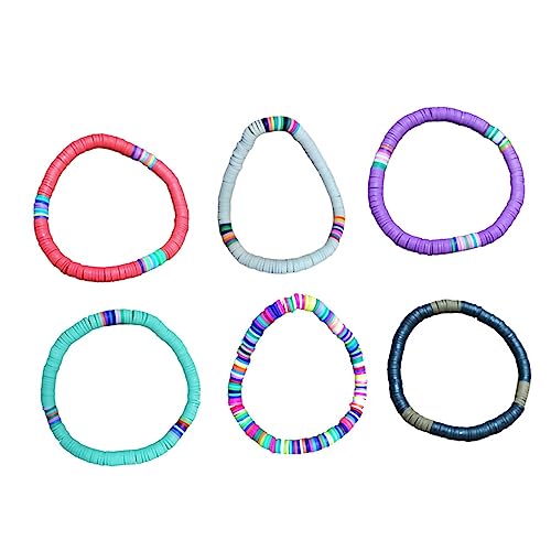LALADEFIEE 1Stück Boho Polymer Clay Armband für Wasserdichtes Handseil Weiß für Strand Alltagsmode Geruchsneutralem Material Perfektes für Frauen von LALADEFIEE