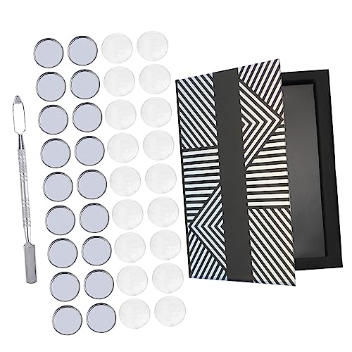 LALADEFIEE 1satz Magnetisches Makeup-Container Spatel Und Metallstickern Lidschatten Box Für Individuelle Farbkreationen Für Zuhause Und Unterwegs von LALADEFIEE