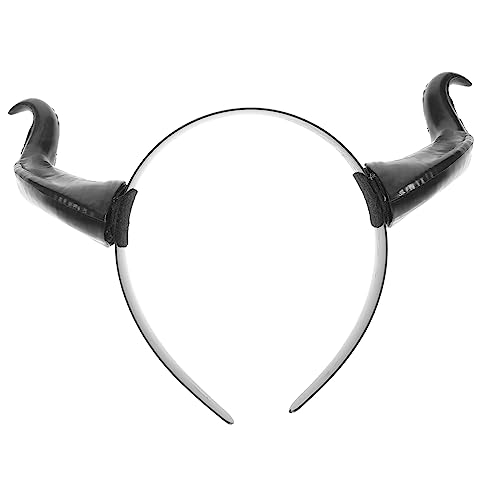 LALADEFIEE Ochsenhorn Kopfschmuck Haarreif Aus Kunststoff Party Requisite Für Karneval Und Festivaldekoration Langlebig Und Bruchfest von LALADEFIEE