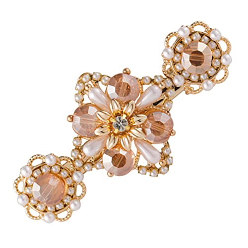 LALADEFIEE 1stück Perlen Haarspange Mit Kristallblume Eleganter Haarschmuck Für Hochzeiten Partys Tägliches Styling Vielseitige Haaraccessoires Für Mädchen Und Frauen von LALADEFIEE