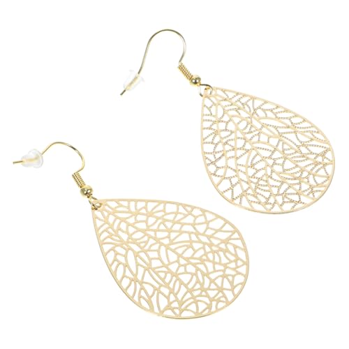 LALADEFIEE 2 Paare Zierliche Tropfenohrringe für Damen Kupferne Hautfreundliche Blattform Vintage Ohrhänger Modische Baumblatt designs Leicht Langlebig für Alltag und Besondere Anlässe von LALADEFIEE