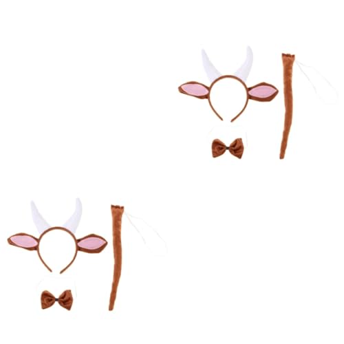 LALADEFIEE 2 Sets Ohren Stirnband Leistung Kostüm Einzigartige Cosplay Anzug Party Zubehör Kit von LALADEFIEE