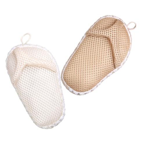 LALADEFIEE 2 Stk Badetuch peeling pads exfoliating cloth cleaning brush körperbürste Massagebürste Duschzubehör Körperwäscher Peeling-Handtücher Hautwäscher Scheuertuch Seidenzahnseide von LALADEFIEE