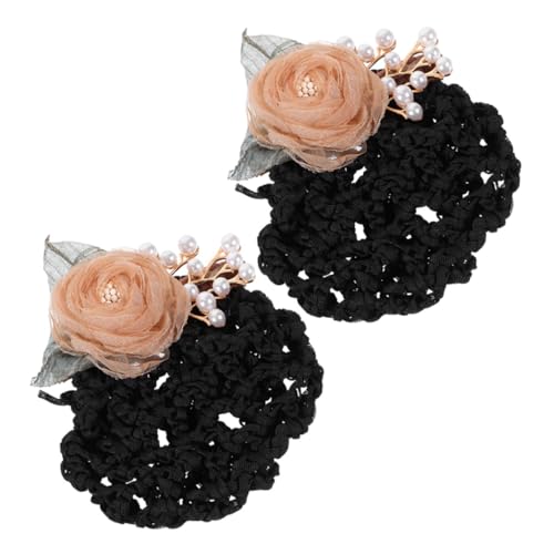 LALADEFIEE 2stücke Blume Haar Dutt Clip Haarnetz Abdeckung Haarspange Clip Für Damen Blumen Haarnetz Haarabdeckung Mit Blumen Für Frauen von LALADEFIEE