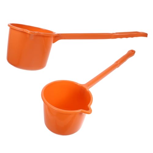 LALADEFIEE 2 Stück Badewasserschöpflöffel Löffel Langstielige Utensilien Wasserschöpflöffel Für Das Bad Plastikschöpflöffel Badebecher Badebecher Kunststoff Badezimmer Wasserschaufel von LALADEFIEE