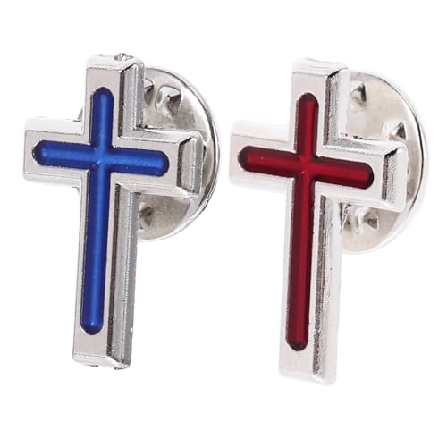 LALADEFIEE 2 Stück Brustknopf Anstecker Männliche Anstecknadel Krawattennadeln Anzugnadeln Brosche Für Herren Anzug Heilige Kommunion Brosche Kreuze Für Die Wand Jesus von LALADEFIEE