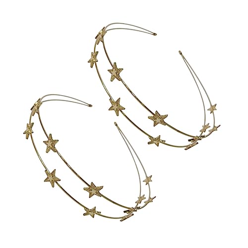 LALADEFIEE 2stücke Stern Haarband Mit Sternen Für Frauen Haardekor Stirnband Zartes Haaraccessoire Für Party Und Festlichkeiten von LALADEFIEE