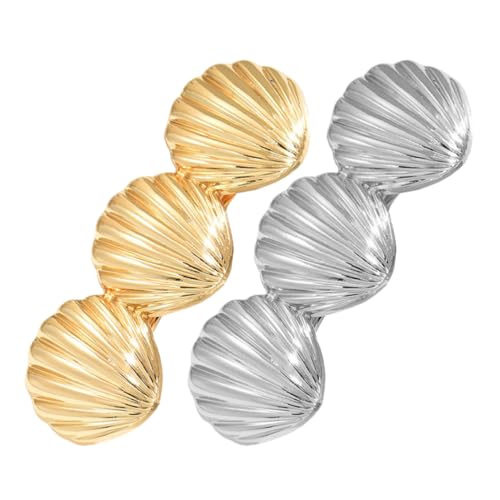 LALADEFIEE 2stücke Metall-schalen-haarspangen Für Frauen Stilvolle Französische Haarklammern Für Dünnes Haar Elegantes Haarschmuck-accessoire von LALADEFIEE