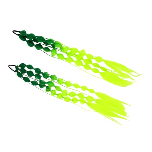 LALADEFIEE 2stücke Farbige Haarverlängerungen Mit Haargummi Bubble Pferdeschwanz Extensions Für Frauen Und Mädchen Haaraccessoires Für Festivals Und Partys von LALADEFIEE