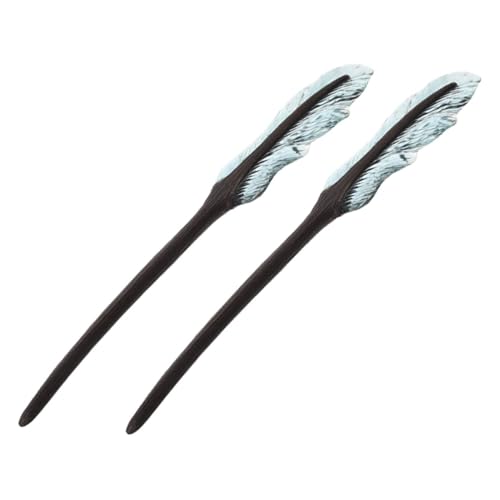 LALADEFIEE 2 Stück Neuheit Federform Haarstab Holz Retro Chinesische Handarbeit Haarschmuck Für Frauen Eleganter Haarstab Im Hanfu-stil Für Duttfrisuren LALADEFIEE 2 Stück Neuheit Federform Haarstab Holz Retro Chinesische Handarbeit Haarschmuck Für Frauen Eleganter Haarstab Im Hanfu-stil Für Duttfrisuren von LALADEFIEE