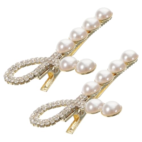 LALADEFIEE 2 Stücke Frauen Clip Haar Zubehör Elegante Seite Haar Clip Für Frauen Glänzende Strass von LALADEFIEE