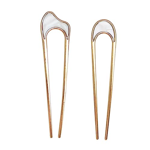 LALADEFIEE 2stücke Vintage Haarnadel Metalllegierung U-förmige Haarnadeln Für Stilvolle Hochsteckfrisuren Für Partys Anlässe Und Elegantes Styling von LALADEFIEE