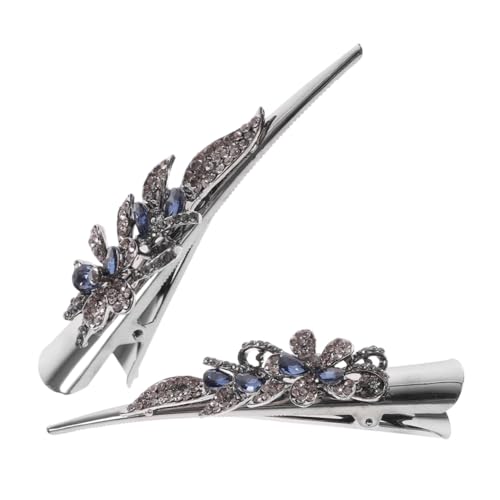 LALADEFIEE 2 Stück Vintage Große Metall haarspangen mit Funkelnden Strasssteinen Stilvolle Haarklammern für Damen Retro Haarschmuck für Hochzeit Party und Alltag Modische Haarclips für von LALADEFIEE