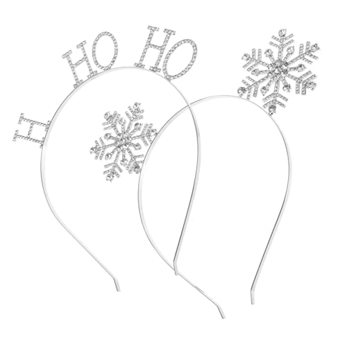 LALADEFIEE Schneeflocke Stirnband Weihnachten 2Pcs Urlaub Haar Zubehör Festliche Schneeflocke Ornament Party Headwear von LALADEFIEE