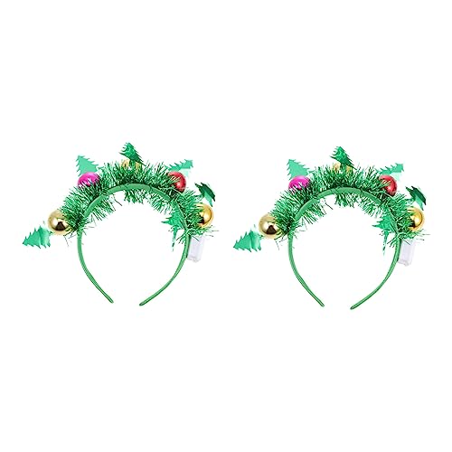 LALADEFIEE 2er Satz Haarband Mit Weihnachtsbaum-motiven Party-kostüm-accessoires Kinder-weihnachten-haardekorationen von LALADEFIEE