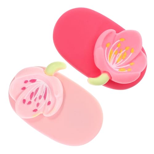 LALADEFIEE 2stücke Blüten-haarspangen Für Frauen Süße Pinke Duckbill-haarclips Für Seitliche Ponyfrisuren Und Lockige Strähnen Robuste Und Dekorative Haarklammern Für Feines Haar von LALADEFIEE