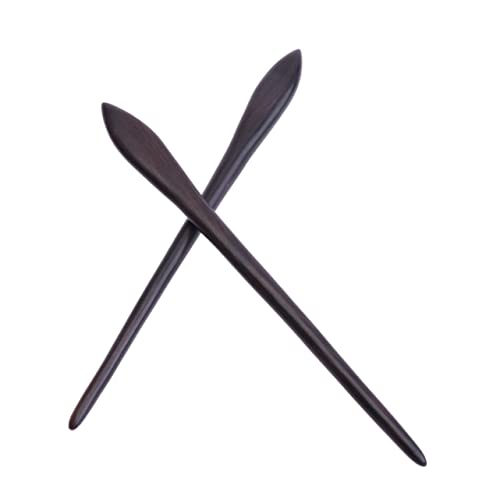 LALADEFIEE 2 Stücke Retro Haarnadel aus Schwarzem Sandelholz Handgefertigter Vintage Haarschmuck für Haarknoten Traditioneller Chinesischer Stil Langlebige Holzhaarnadeln für Frauen und von LALADEFIEE