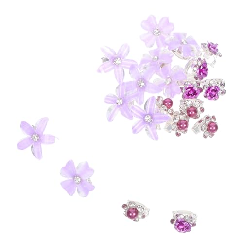 LALADEFIEE 20 Stück Teiliges Kleine Vintage Blumen Haarclips mit Filigranen Blütendetails Vielseitige Mini Haarklammern für Damen und Mädchen zum Flechten für Süße Charmante Frisuren von LALADEFIEE