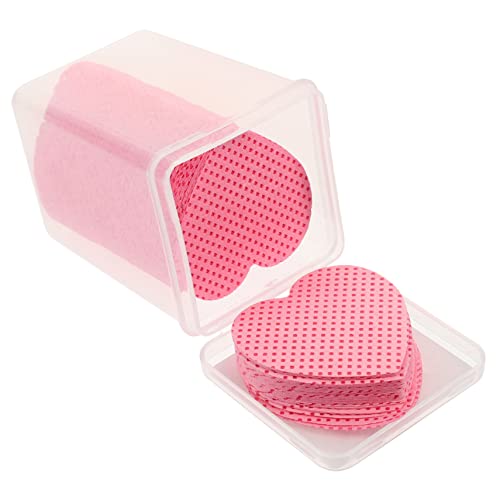 LALADEFIEE 200blätter Nagellackentferner-pads Herzform Reise Nagelentferner Baumwoll Tücher Lackentferner Für Fingernägel von LALADEFIEE