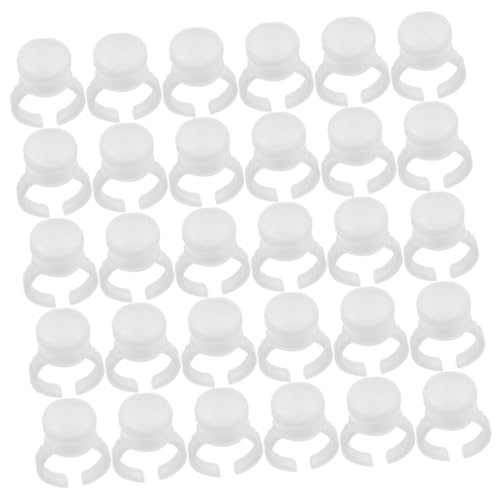 LALADEFIEE Tipps 200st Tattoo-ring-tasse Verlängerung Kleber Halter Klebebecher Kleberinge Tassen Pigmentbecher Tätowieren Pigmentringbecher Wimpernkleber Becher Tattoo-pigmenthalter Weiß Sport von LALADEFIEE