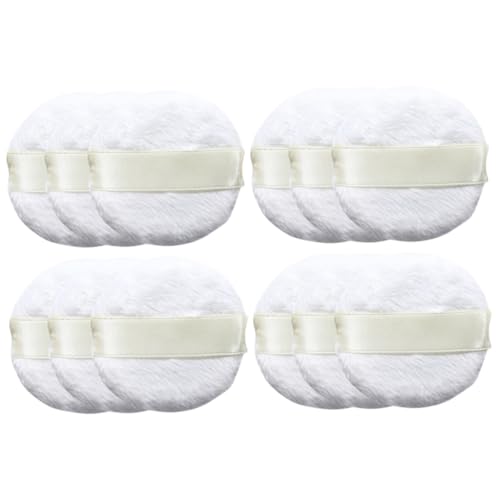 LALADEFIEE 20stücke Teiliges Ultra-kurz Plush Makeup Schwämme Weißer Kosmetik-puff Für Foundation Concealer Blush Highlighter Für Frauen Und Mädchen von LALADEFIEE