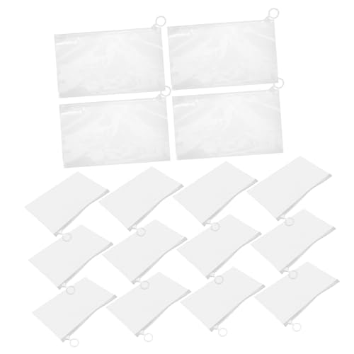 LALADEFIEE 20stücke Wiederverwendbare Federmäppchen Tragbare Aufbewahrungstasche Für Schreibwaren Kosmetiktaschen Und Staubdicht Transparentes Design Für Schule Und von LALADEFIEE