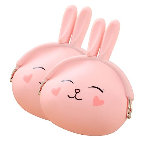 LALADEFIEE 2stücke Silikon-münzbeutel Kleine Geldbörse Cartoon-geldbörse Kubische Kaninchen-münzbeutel Für Frauen Mädchen Dame Kleine Tasche Mit Für Münzen Geld Schlüssel von LALADEFIEE