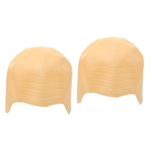 LALADEFIEE 2stücke Silicone Bald Cap Für Erwachsene Haube Für Cosplay Halloween Kostüm Und Partys Elastische Glatze Für Verkleidungen von LALADEFIEE