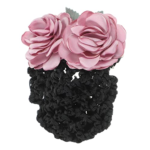 LALADEFIEE 2stücke Haar Dutt Abdeckung Mit Blumen Design Elastisches Haarnetz Für Damen Praktische Frisurenhilfe Für Formelle Und Anlässe Langlebige Haar Accessoire von LALADEFIEE