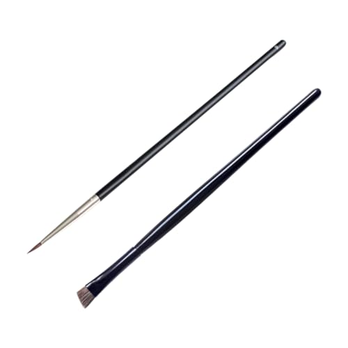 LALADEFIEE 2stücke Teiliges Augen-make-up-set Mit Langem Holzgriff Eyeliner Und Lidschatten-pinsel Für Damen Für Präzise Anwendungen Und Charmante Looks Für Täglichen Und von LALADEFIEE