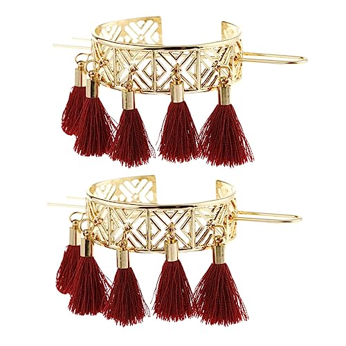 LALADEFIEE 2stücke Haarstäbe Mit Quasten Retro-haarstäbe Aus Legierung Haaraccessoires Für Mädchen Chinesisches Design Für Besondere Anlässe von LALADEFIEE